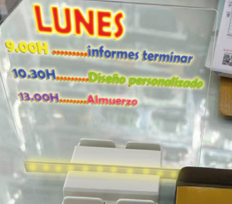 Pizarra con luz LED 20x30